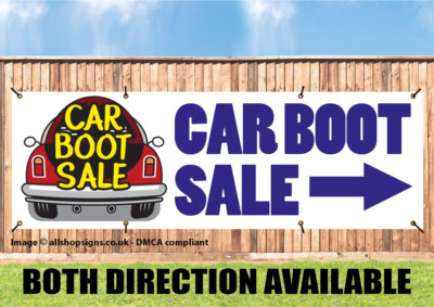 AUTO BOOT SCHILD MIT RICHTUNGSPFEIL SCHILD BANNER OUTDOOR WASSERDICHT PVC + Ösen