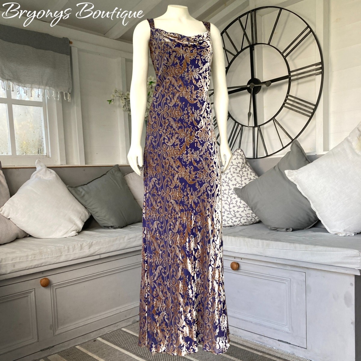chinese dress ladies Purple Floral Print Strappy Backless Maxi Dress main image 0