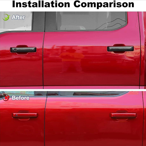 4-Pc Carbon Fiber Window Sill Cover Trim For 2021-2025 Ford F-150