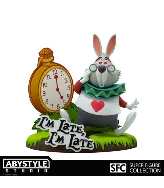 Lapin Blanc figurine Disney 10cm pour décorer une chambre d'enfant ou un bureau rétro chic
