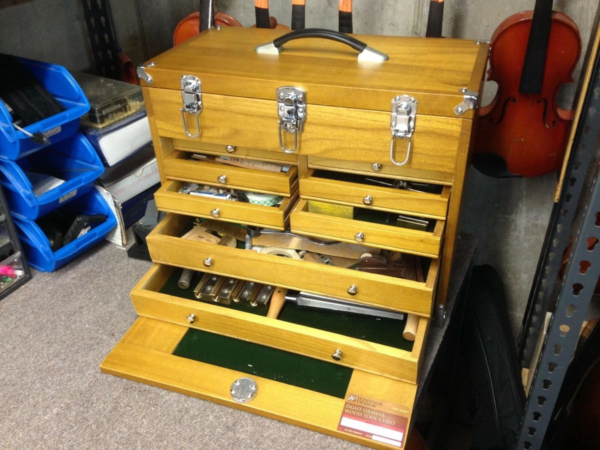 Wooden tool box with drawers online