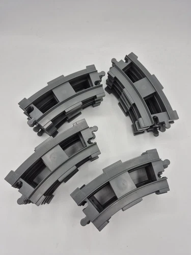 Lego Duplo Schienen 20 Stck. Kurven - Eisenbahnstrecke Zug Set - Neudunkelgrau