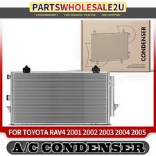 AC Condenser w/ Receiver Drier & Bracket for Toyota RAV4 2001 2002 2003-2005 SUV