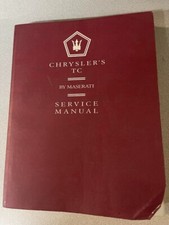 1990 1991 Chrysler Tc Maserati Service Shop Repair Workshop Manual Oem