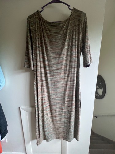 Prana Size M Johann Foundation Dress Reversible Midi Bodycon Sheath Pencil - 第 1/6 張圖片