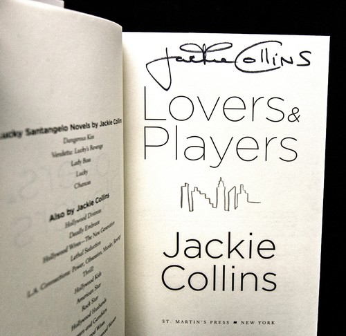 JACKIE COLLINS HANDSIGNIERTE "LOVERS & PLAYERS" ERSTAUSGABE - Bild 2 von 3