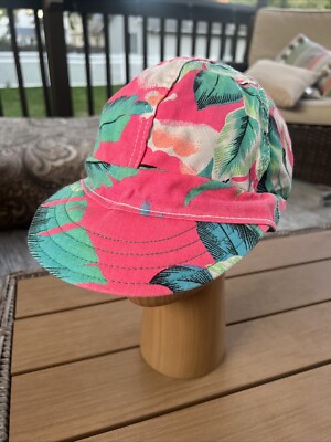 VTG Kromer Welding Hat Neon Pink Floral Hawaiian Union