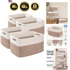 Storage Baskets for Organizing Toys Books Towels Clothes 4 Pack
