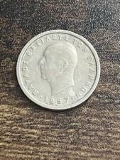 1957 Greece Kingdom 1 Drachma One Dollar King Paul l Actual Coin TC192*