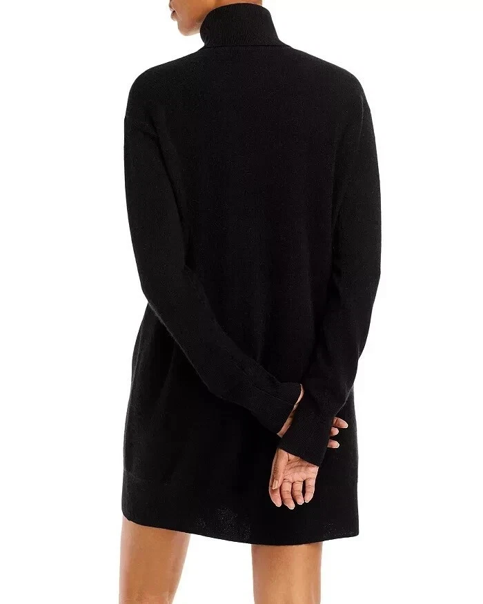 Vestido Aqua Cashmere cuello alto para mujer talla grande en negro $198 Foto 4 de 4