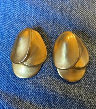 Robert Lee Morris vintage 80s matte brushed gold plated clip on earrings rare