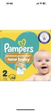 Pampers New Baby Size 2 Nappy 4-8Kg Premium Protection, Pack of 44 Nappie 0.23 per nappy