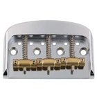 Half Size Short Vintage Style Guitar Bridge with 3 Brass Saddle for Tele Chrome