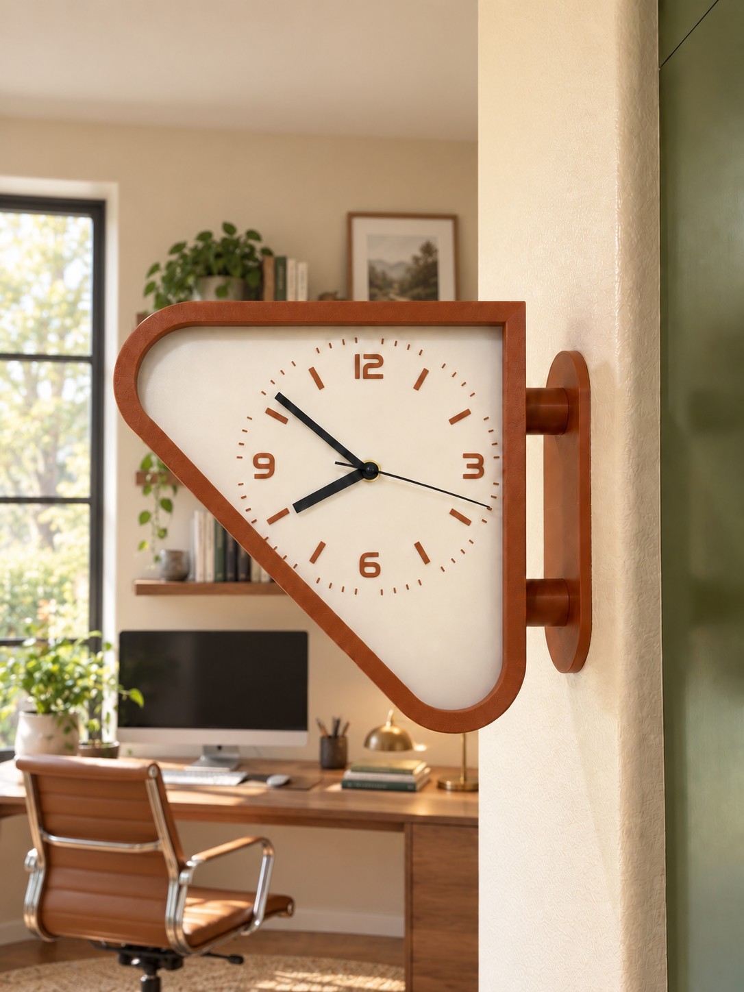 Double-Sided Wall Clock – Retro Station Design – Metro Index