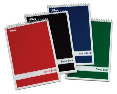 Cardinal Brands 80220_40 Steno Book 80 Sheets 6''x9'' Assorted Covers