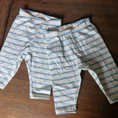 2 x 3/4 Leggings  von Lily & Dan, Gr. 62/68 beige/hellblau neu