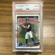 2023 PANINI DONRUSS OPTIC CJ STROUD ROOKIE #244 🏈 PSA 10 GEM MINT 💎 TEXANS