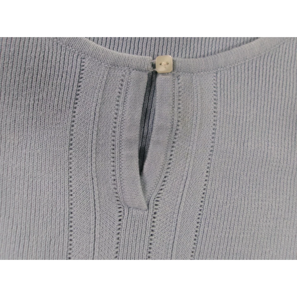 Vintage Crazy Horse Top Womens Large Blue Textured Retro Casual Y2K Hong Kong - Image 3 of 4