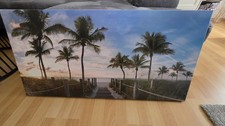 Keilrahmenbild Meerblick Strand Wandbild 100x50x2,5cm