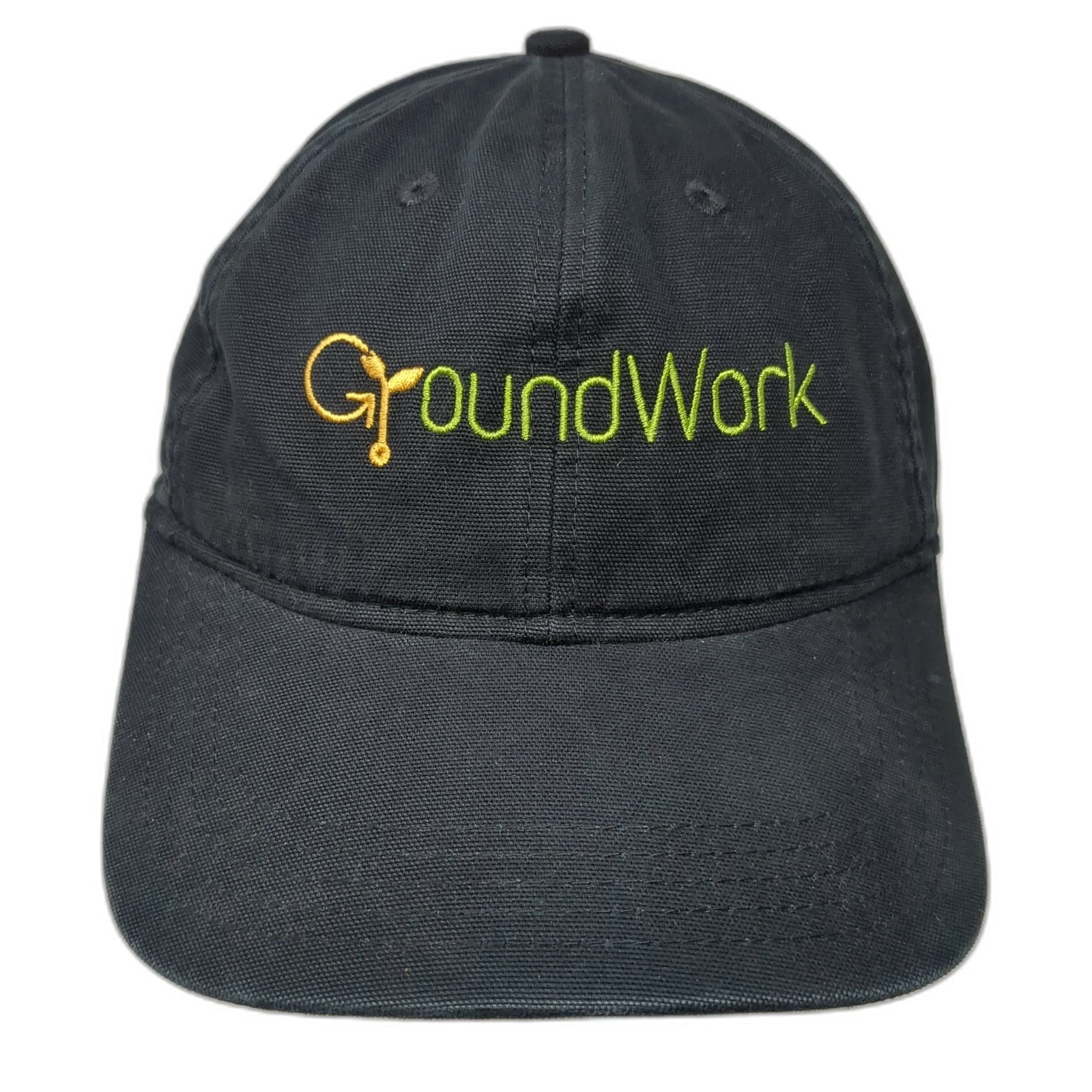 Ground Work Strapback Hat Black One Size Solid Embroidered Carhartt
