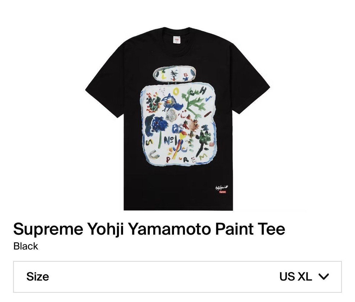 Supreme Yohji Yamamoto Paint Tee | eBay