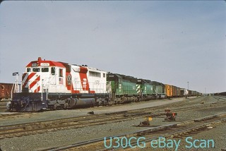 G Original Dia BN Burlington Northern SDP40 1976 Pasco WA 1976