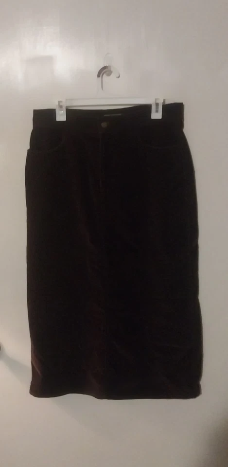 Eddie Bauer Y2K 棕色灯芯绒长裙 Preppy Boho Cottagecore 尺寸 10 Y2k  — 第 2/4 张图片