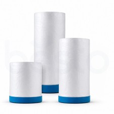 Pre-Taped Dust Sheets for Decorative Masking Film Cover DIY Painting Protector