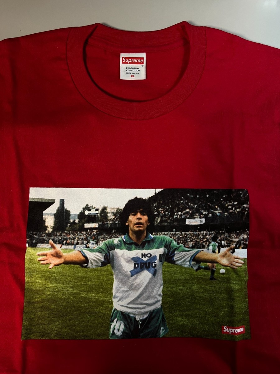Supreme Maradona Soccer Jersey XL tシャツ Supreme Maradona T-Shirt Red - 24SS | eBay