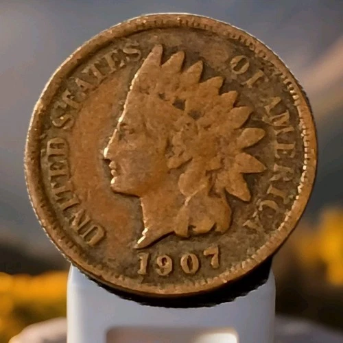 1907 Indian Head Cent Actual Coin Shown - A10