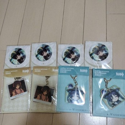 miHoYo Wanderer Acrylic Keychain Pins Set Genshin Impact Collectibles