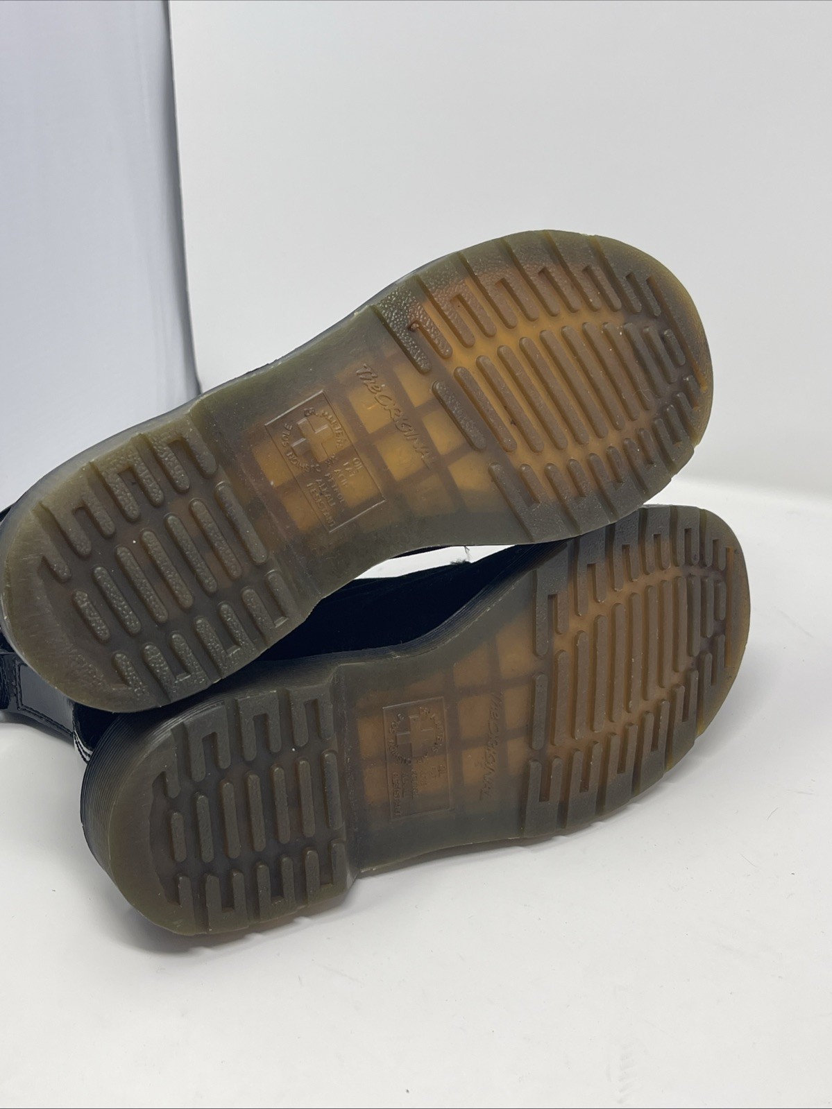 Doc Dr Martens Gracie Black Velvet & Patent Leather Combat Boots Women's Size 7 thumbnail 7