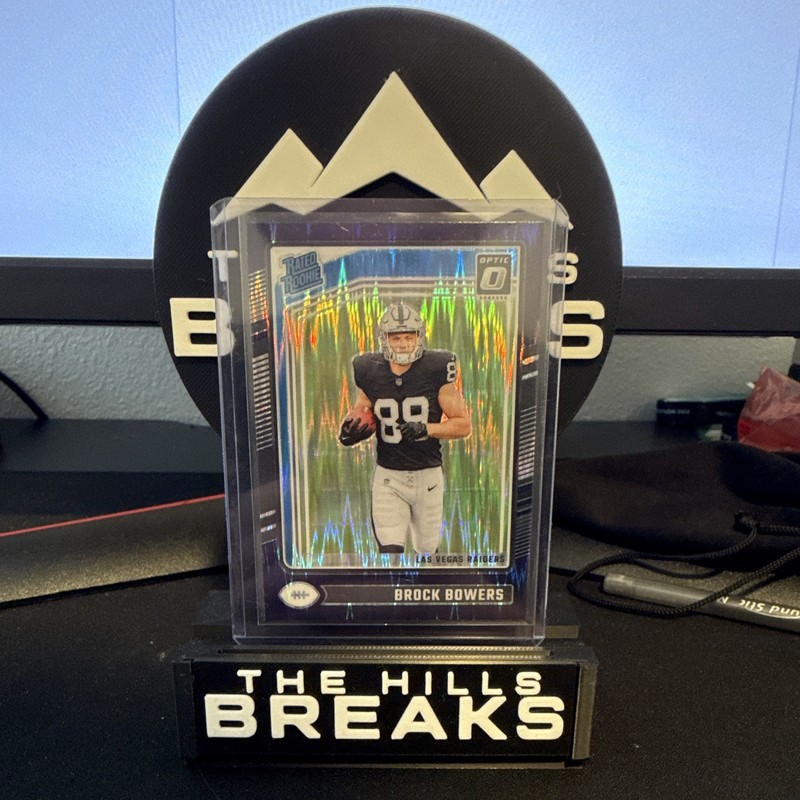 Panini 2024 Donruss Optic Brock Bowers Rated Rookie #215 Purple Shock Prizm