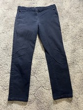 Khakis by Gap Pants Women 4 Skinny Crop Blue Tapered Cotton/Spandex