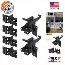 Stainless Steel Self-Closing Gate Hinges and Latch Set for Wood Vinyl Gates