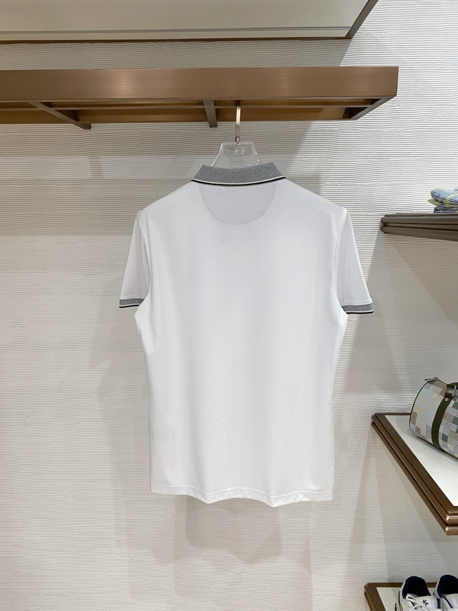 Brunello Cucinelli 2026 Premium Polo Shirt, Short Sleeve, Size XL