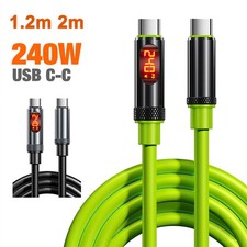 LED Type C USB C Fast Charge Charger Cable For iPhone 17 16 15 14 13 12 11 Cord