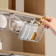 Makeup Organizer - Plastic Drawer Storage Box - Self Adhesive Space Saver
