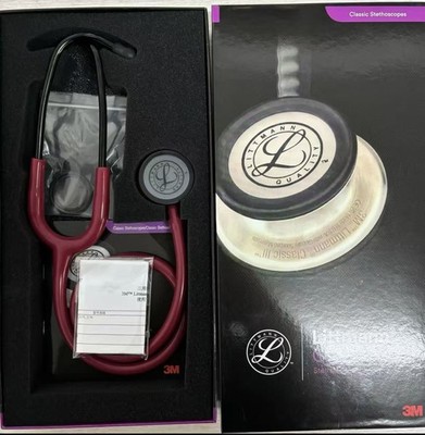 3M Littmann Classic III Stethoscope, 5868, Reddish Black Cardiac pulse