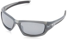 Oakley R1137 Matte Grey Smoke Black Iridium Polarized Valve Mens 60mm Sunglasses