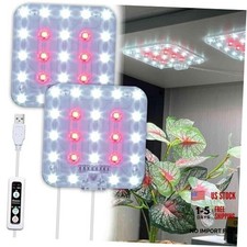 Full Spectrum LED Grow Light for Indoor Plants, 2 Panels 1-Pack Daylight White