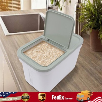 10kg Large Rice Storage Container Food Flour Airtight Box Rice Dispenser W/Cup