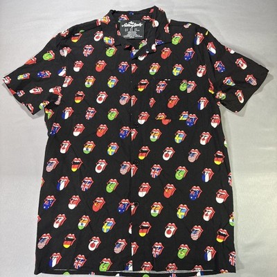 The Rolling Stones World Flag Tongue Shirt Medium Rock n Roll Mick Jagger Brit