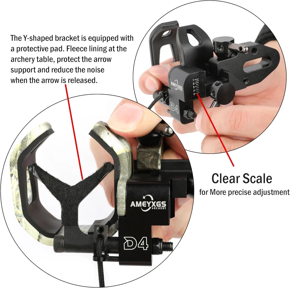 Reposaflechas Tiro con Arco - Micro Ajustable Mano Derecha Compuesto Arco Caza Foto 3 de 4
