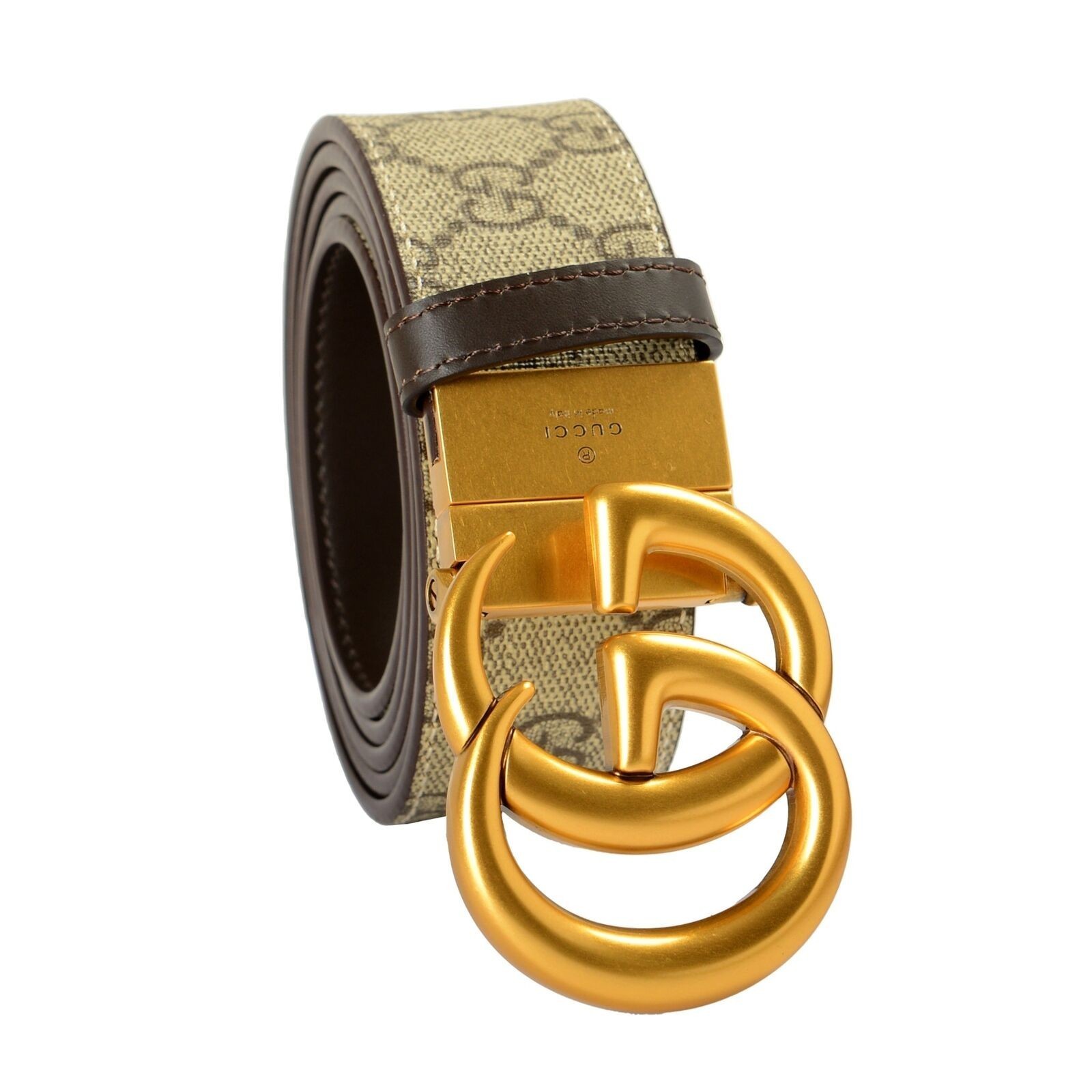 Gucci 100 Leather GG Marmont Reversible Belt US 36 IT 90 70090₽