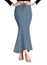 SCUBE DESIGNS Flare Saree Silhouette, Grey, S, Cotton Blend, Shapewear for Women