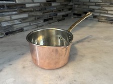 Ruffoni Copper Saucepan Stainless Lined Brass Handle Made in Italy 1.5 Qt