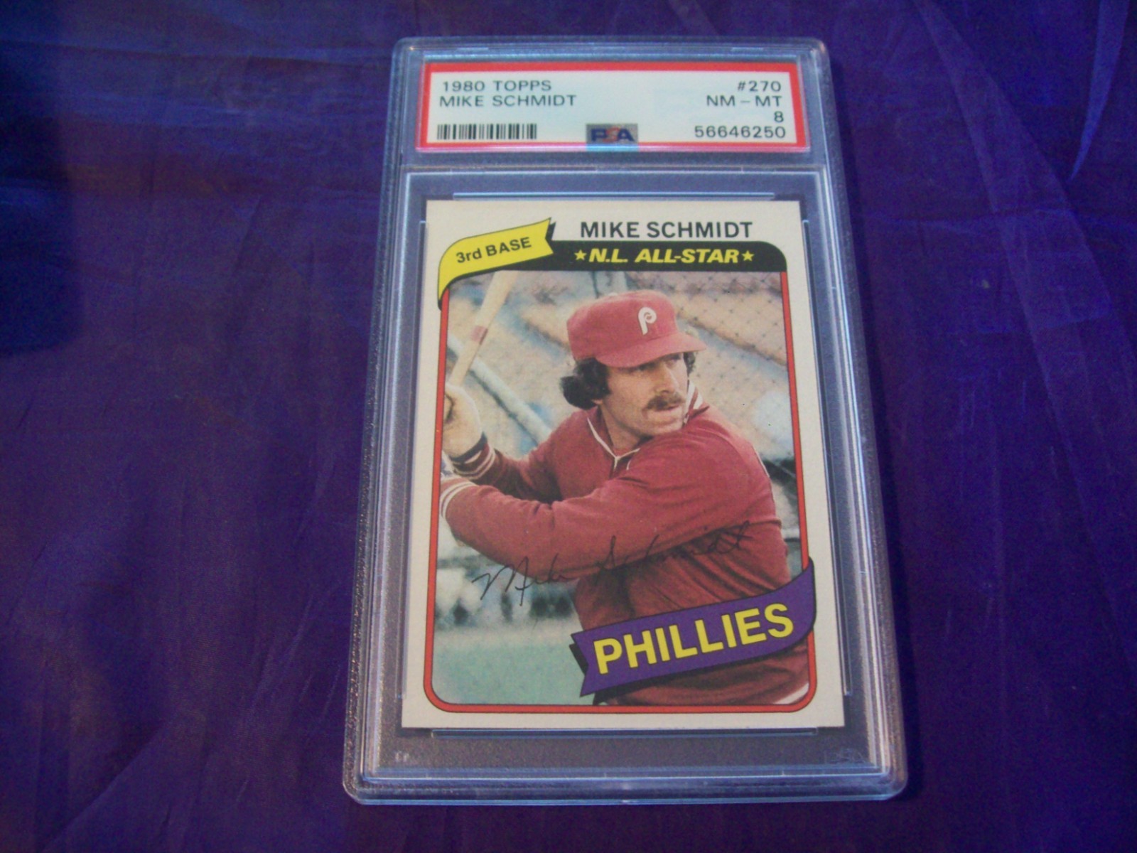 1980 TOPPS #270 MIKE SCHMIDT PSA 8