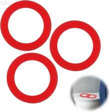 3-Pk Flush Valve Seal for Mansfield 210/211, Silicone Toilet Gasket, Red