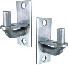 2 Pack Wall Mount Gate Hinges, Heavy Duty Farm Chain Link Silver